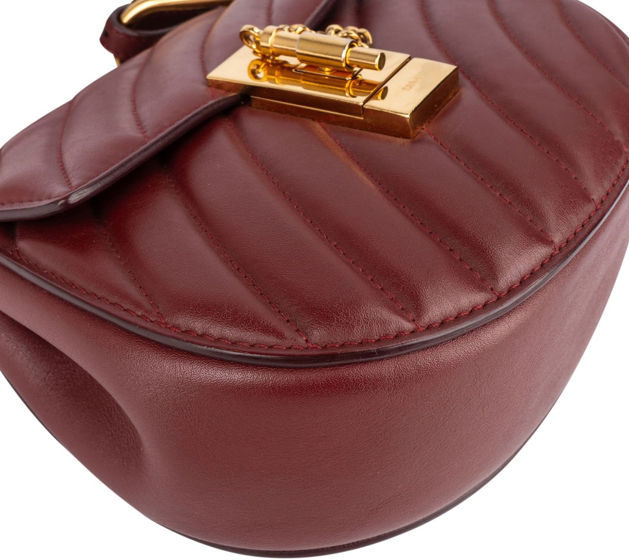 Chloé Quilted Leather Drew Bijou Mini Crossbody Bag Rood