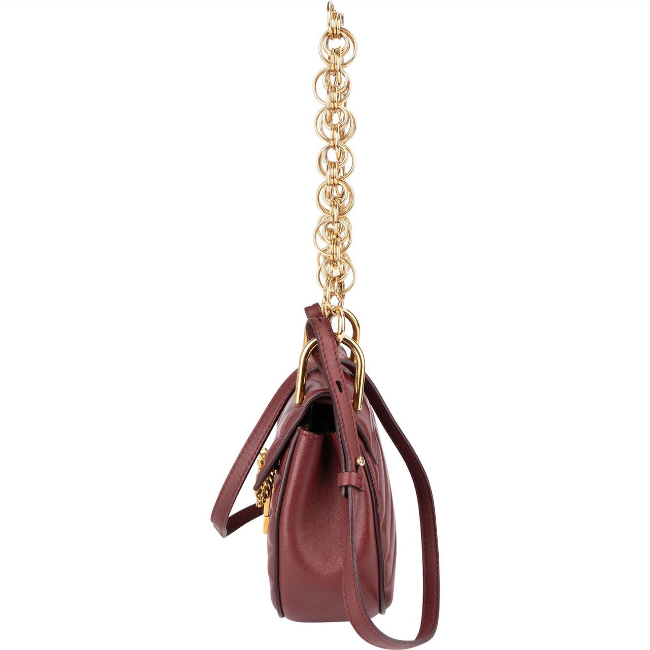 Chloé Quilted Leather Drew Bijou Mini Crossbody Bag Rood