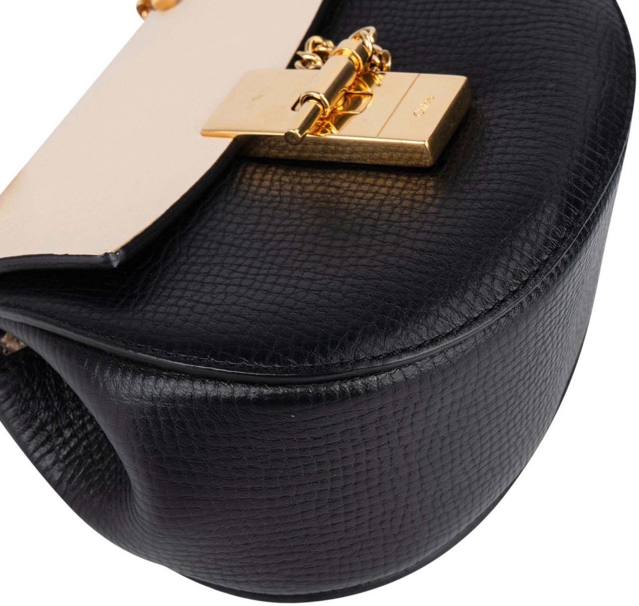 Chloé Chloé Bicolor Leather Drew Mini Crossbody Bag Zwart