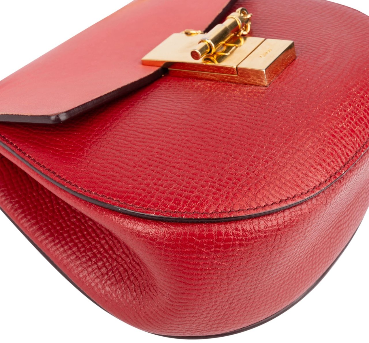 Chloé Red Leather Drew Crossbody Bag Divers