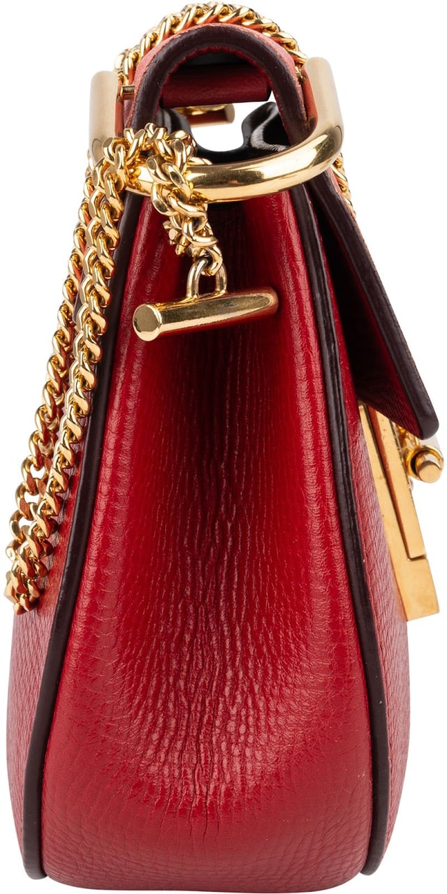 Chloé Red Leather Drew Crossbody Bag Divers