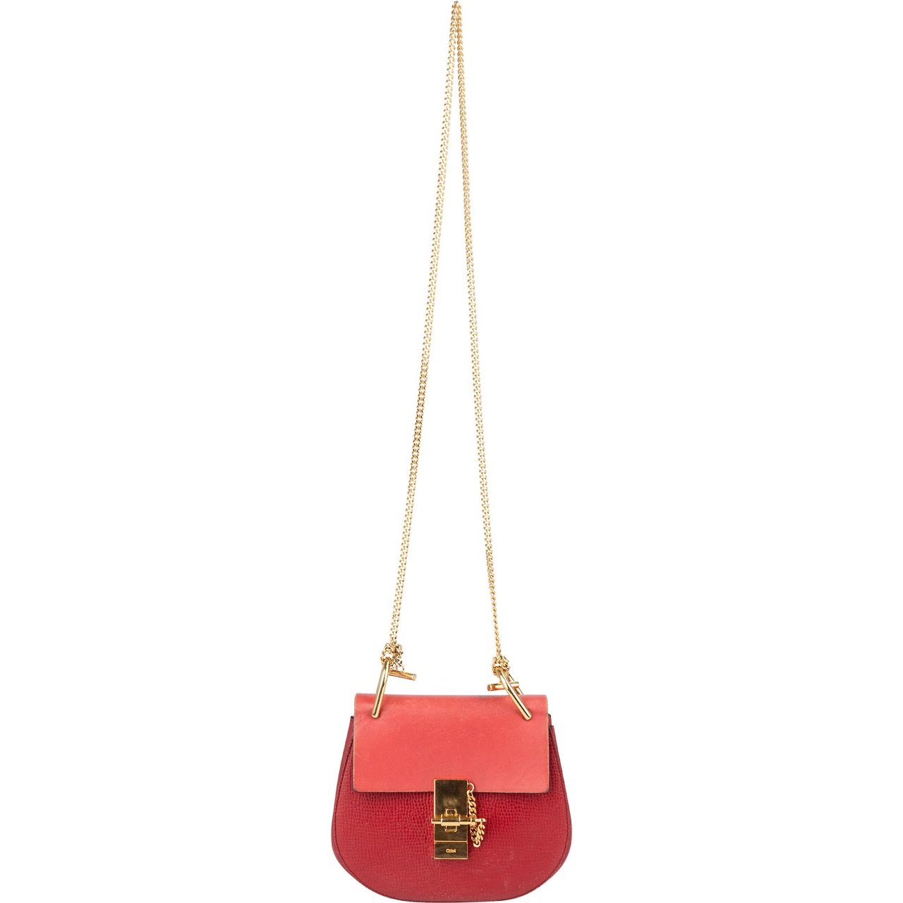 Chloé Chloé Red Leather Drew Crossbody Bag Rood