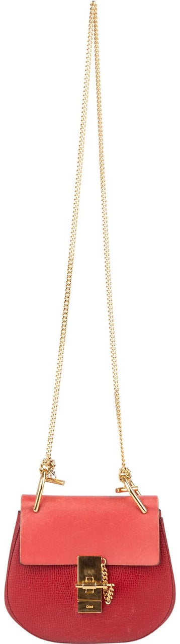Chloé Red Leather Drew Crossbody Bag Divers