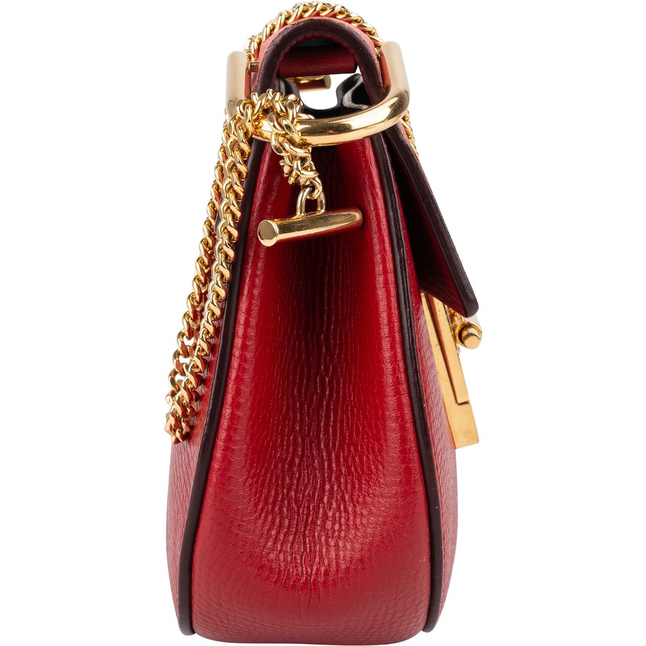 Chloé Chloé Red Leather Drew Crossbody Bag Rood