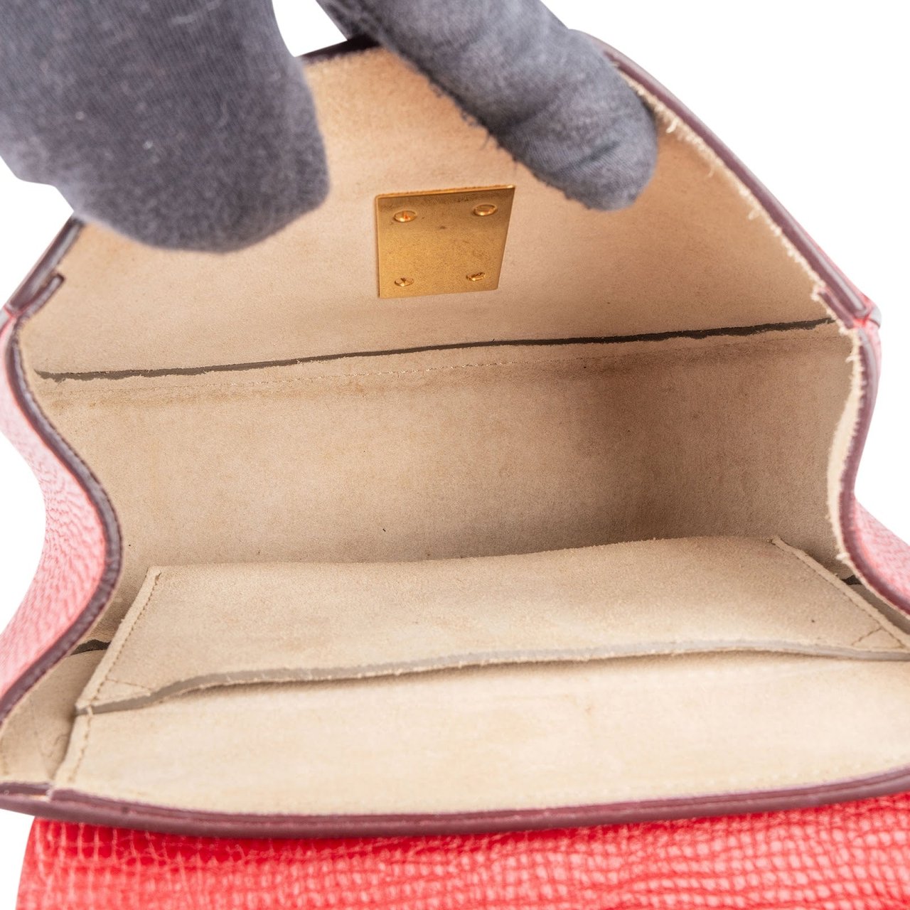 Chloé Chloé Red Leather Drew Crossbody Bag Rood