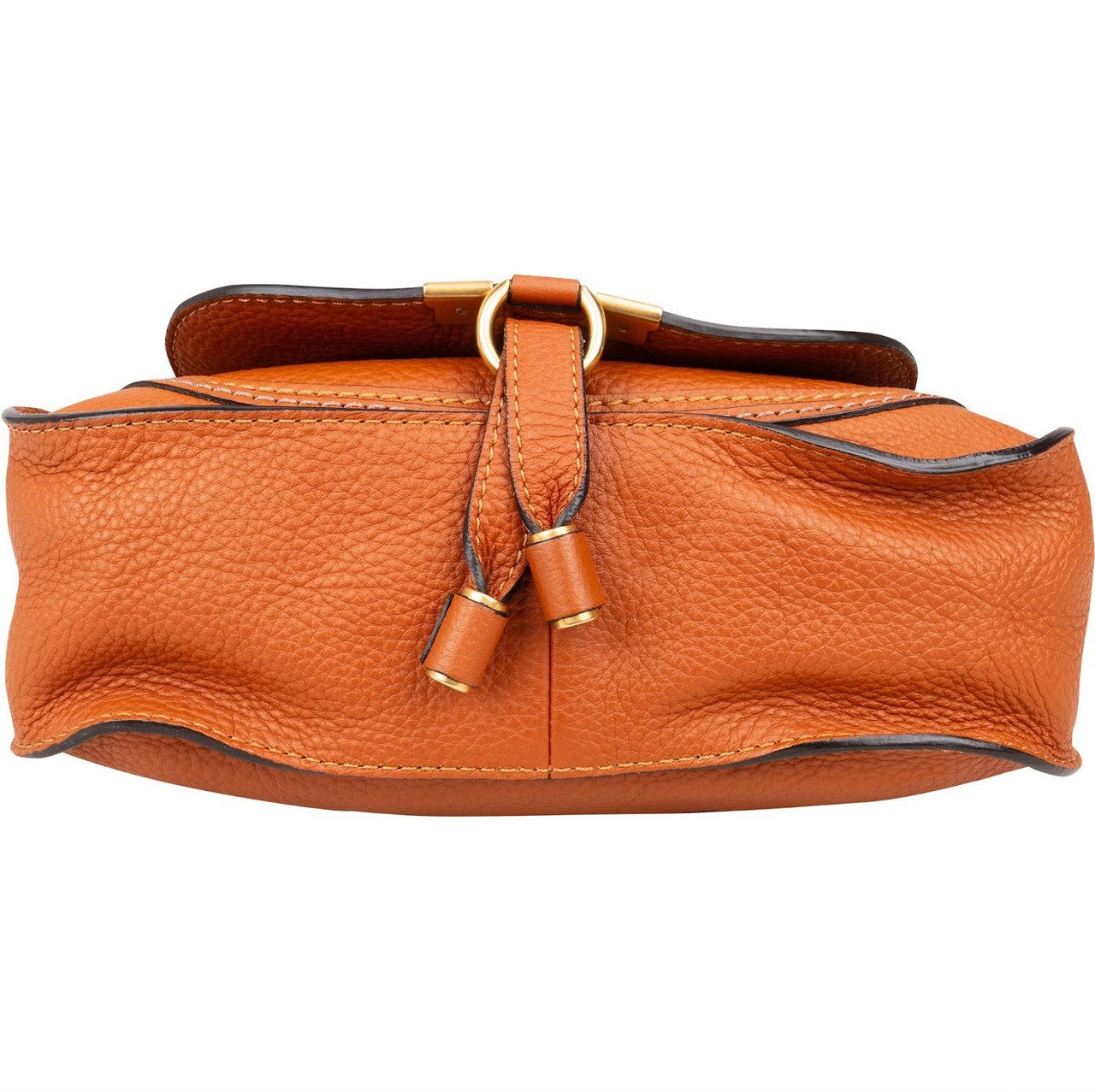 Chloé Chloé Grained Calfskin Small Marcie Handbag Bruin