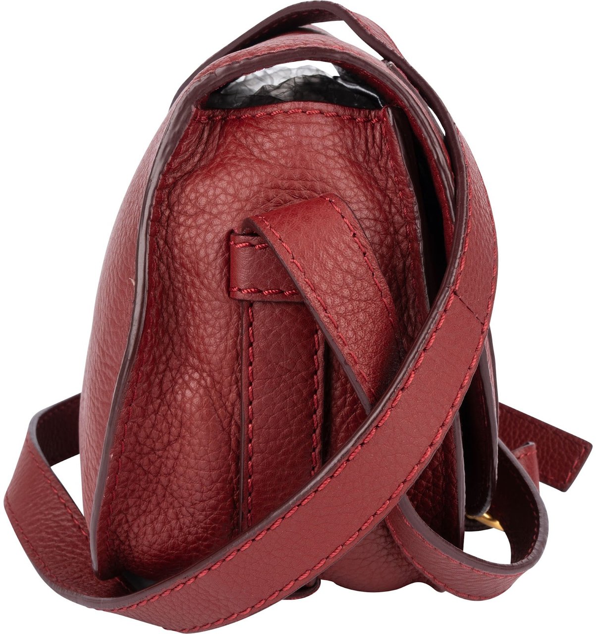 Chloé Chloé Grained Calfskin Mini Marcie Crossbody Bag Rood