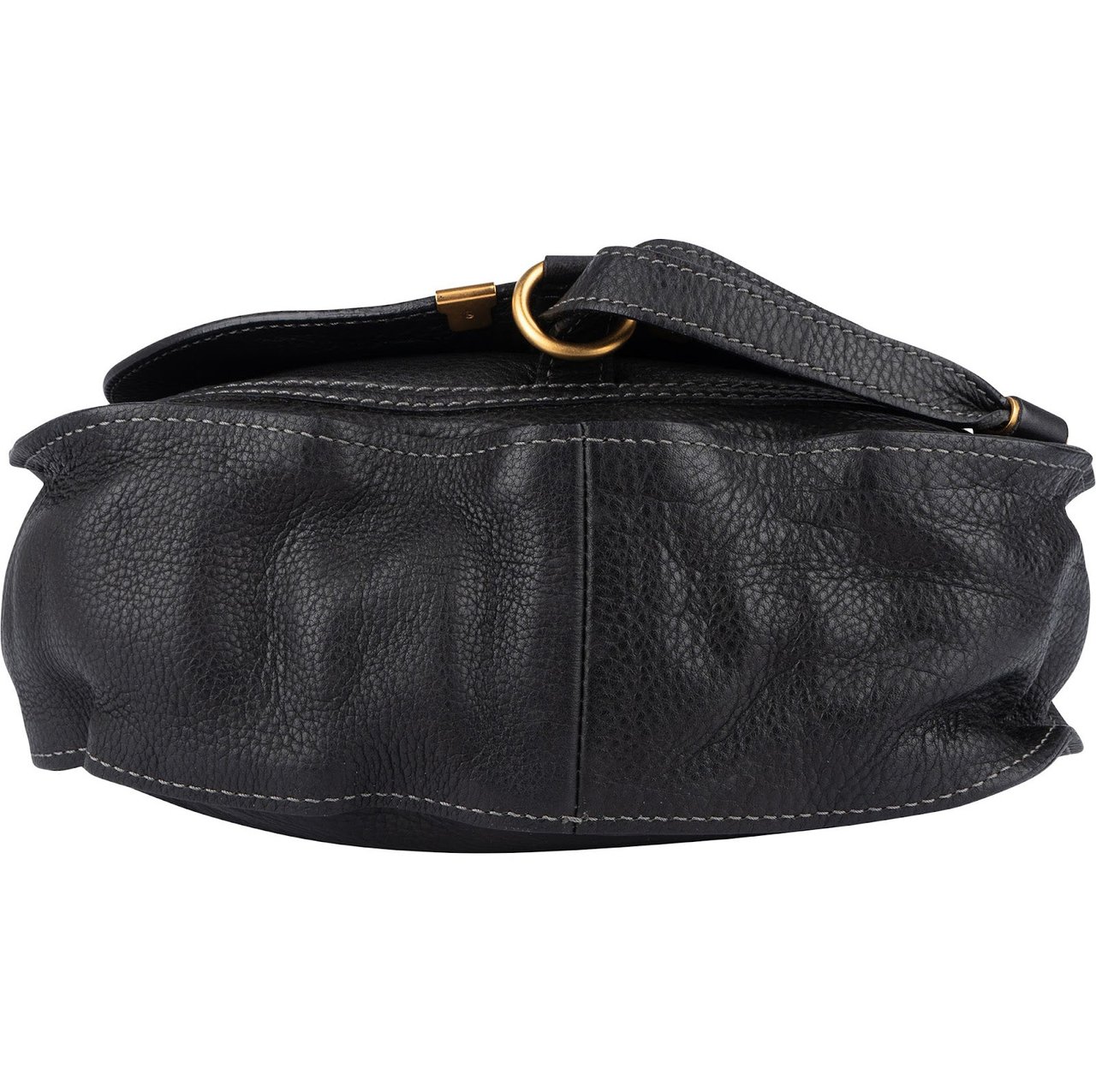 Chloé Chloé Grained Leather Marcie Hobo Shoulder Bag Zwart