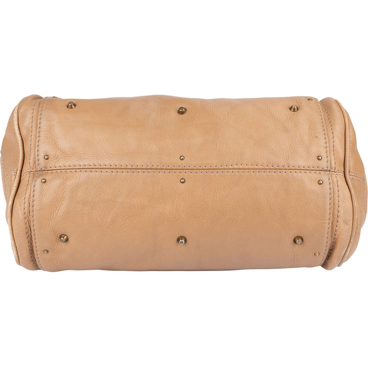 Chloé Grained Leather Paddington Satchel Shoulder Bag Beige