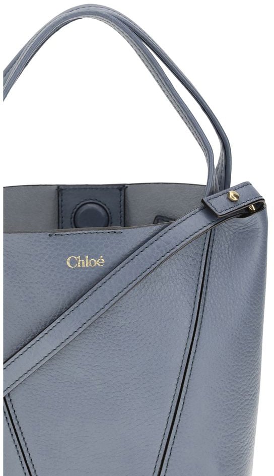 Chloé Chloé Blue Calf Leather Bos Taurus Shoulder Bag Blauw