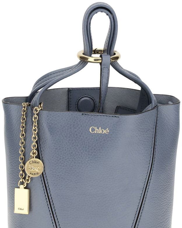 Chloé Chloé Blue Calf Leather Bos Taurus Shoulder Bag Blauw