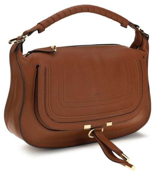 Chloé Chloé Brown Calf Leather Bos Taurus Shoulder Bag Bruin