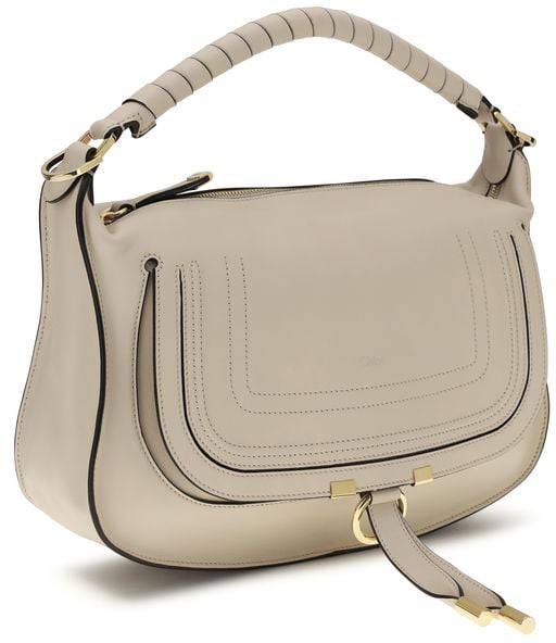 Chloé Chloé Beige Calf Leather Bos Taurus Shoulder Bag Beige