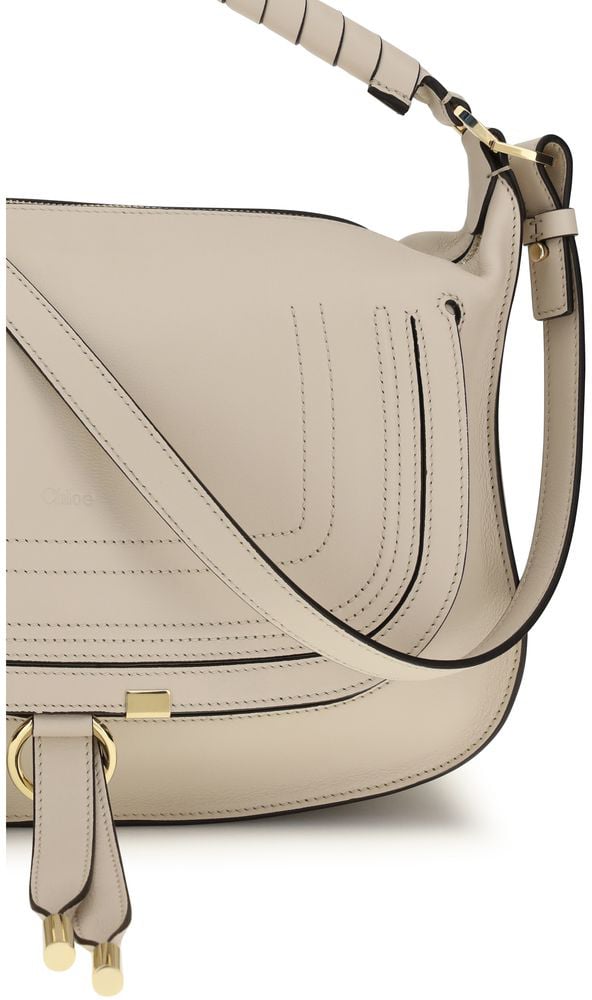 Chloé Chloé Beige Calf Leather Bos Taurus Shoulder Bag Beige