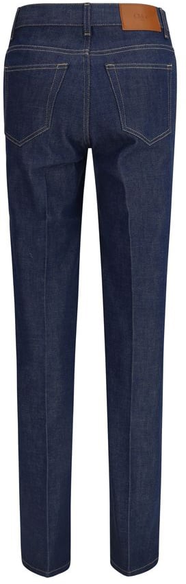 Chloé Blue Cotton Slim Fit Jeans Blauw
