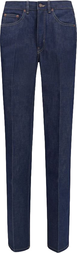 Chloé Blue Cotton Slim Fit Jeans Blauw