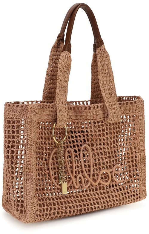 Chloé Chloé Beige Raffia Shoulder Bag Beige