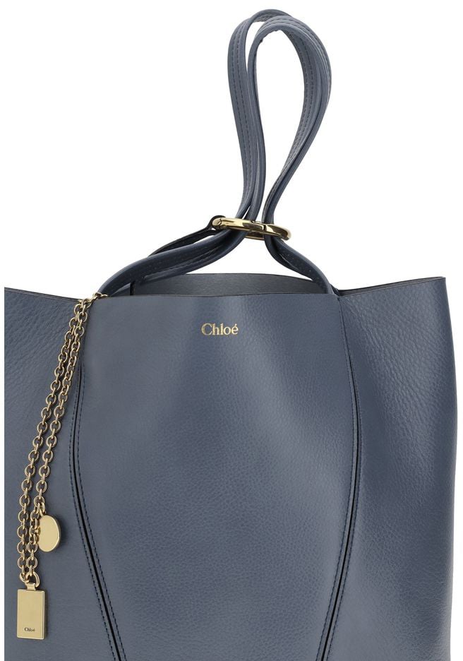 Chloé Chloé Blue Calf Leather Bos Taurus Shoulder Bag Blauw