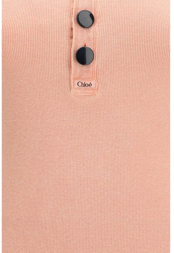 Chloé Multicolor Cotton Sleeveles T-Shirt Divers