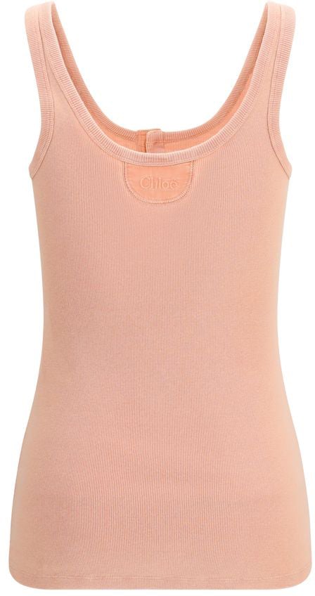 Chloé Multicolor Cotton Sleeveles T-Shirt Divers