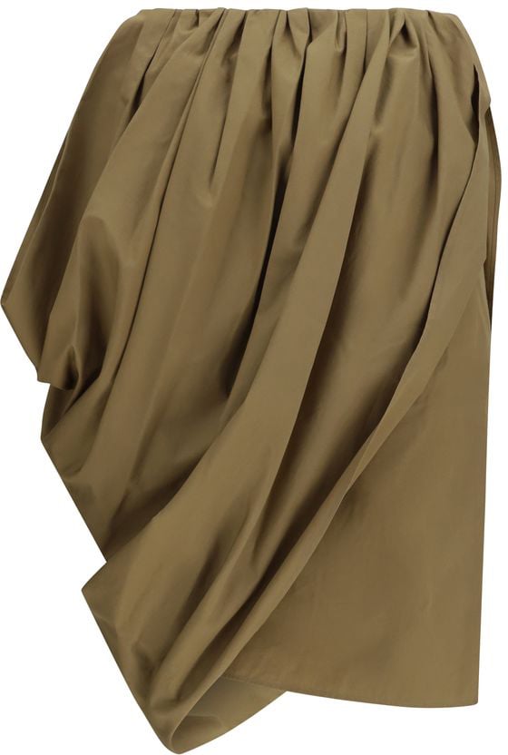 Chloé Bicolor Cotton Midi Skirt Divers