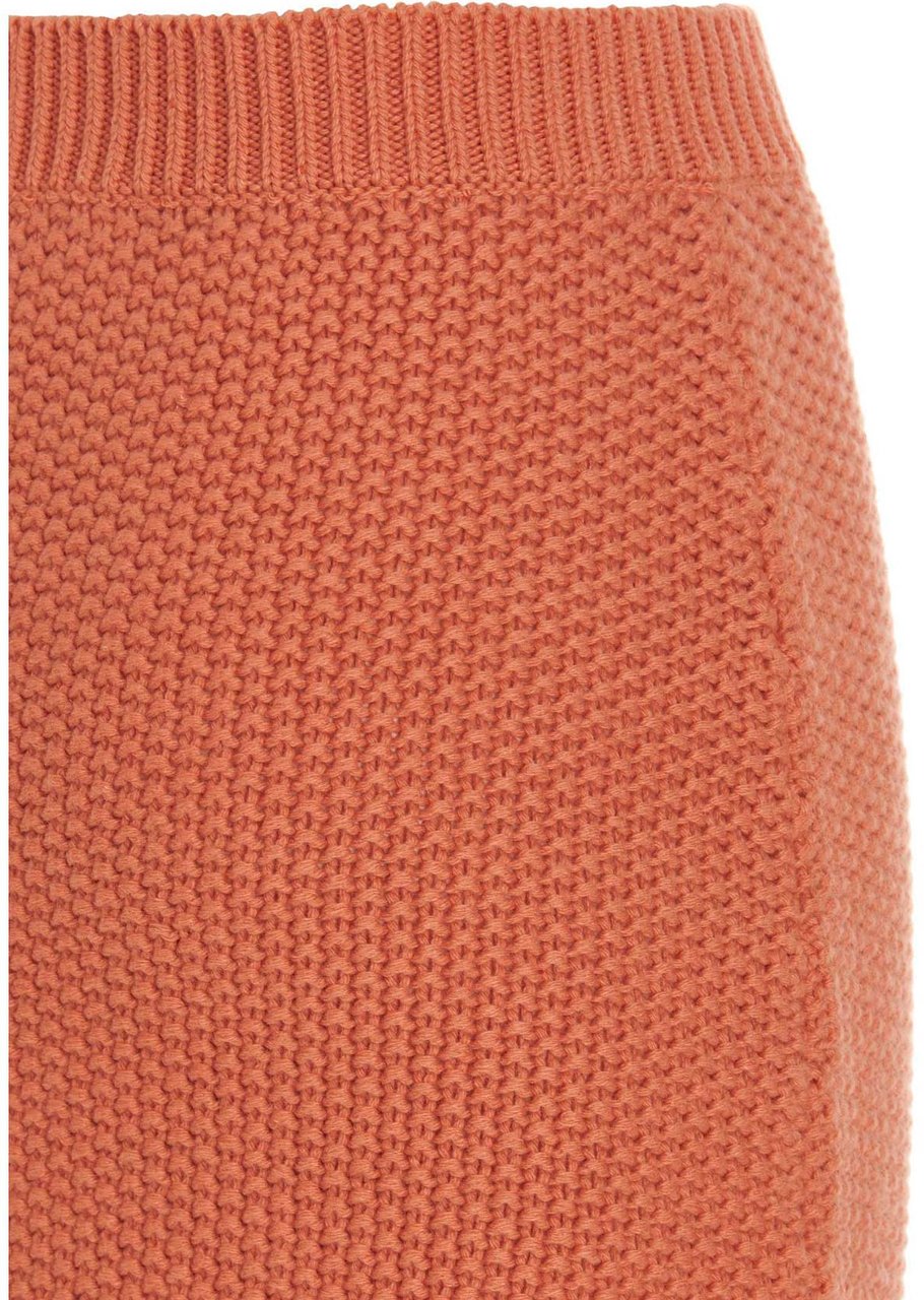 Chloé Orange Cashmere Mini Skirt Oranje