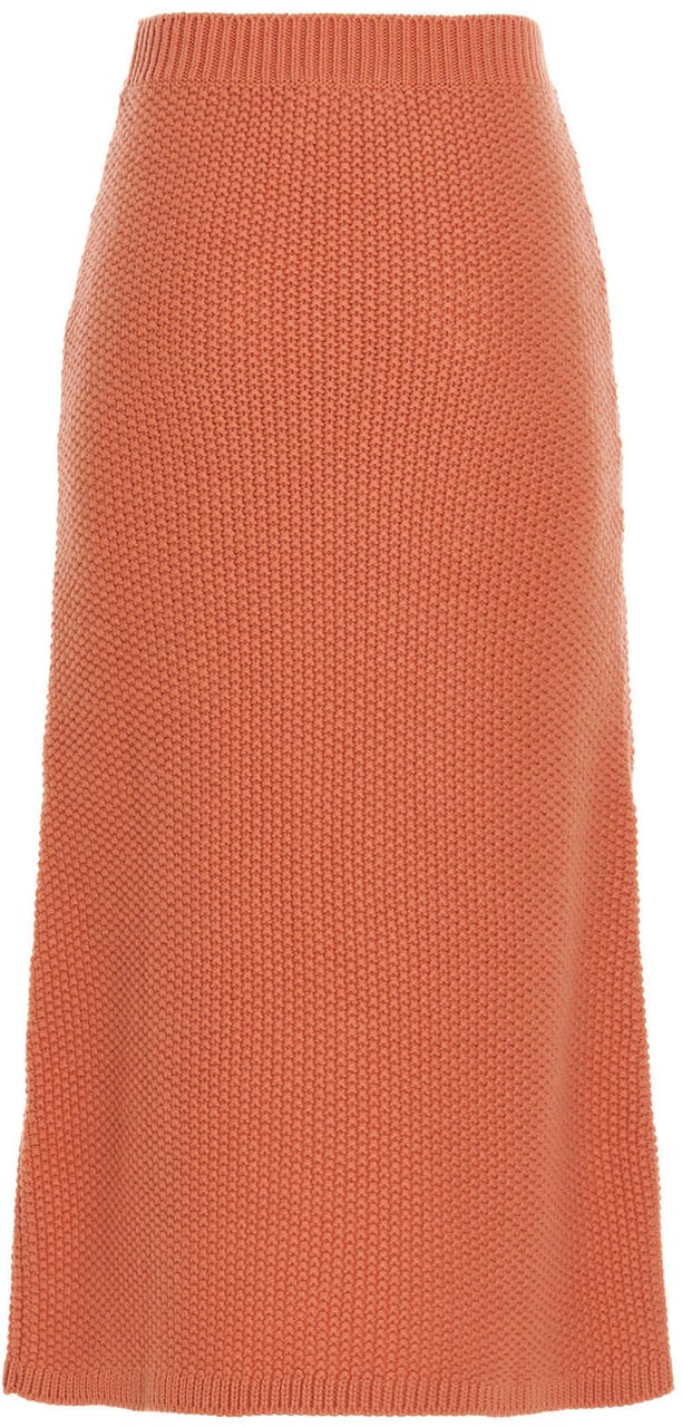 Chloé Orange Cashmere Mini Skirt Oranje