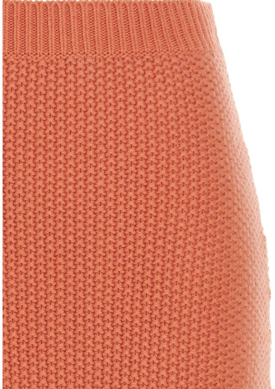 Chloé Orange Cashmere Mini Skirt Oranje