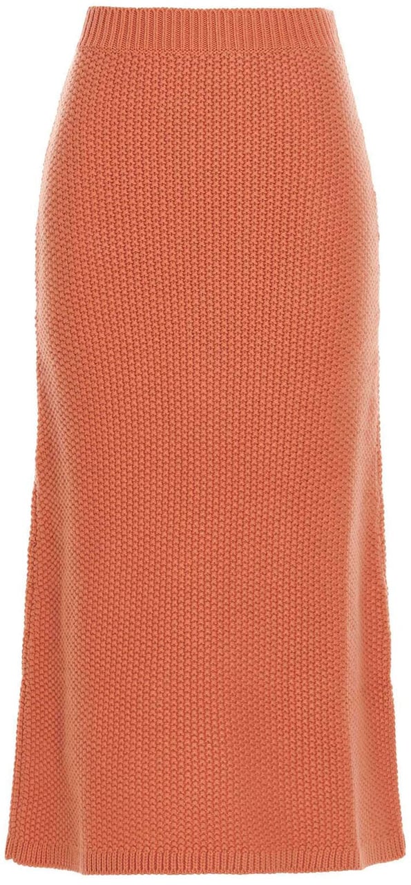 Chloé Orange Cashmere Mini Skirt Oranje