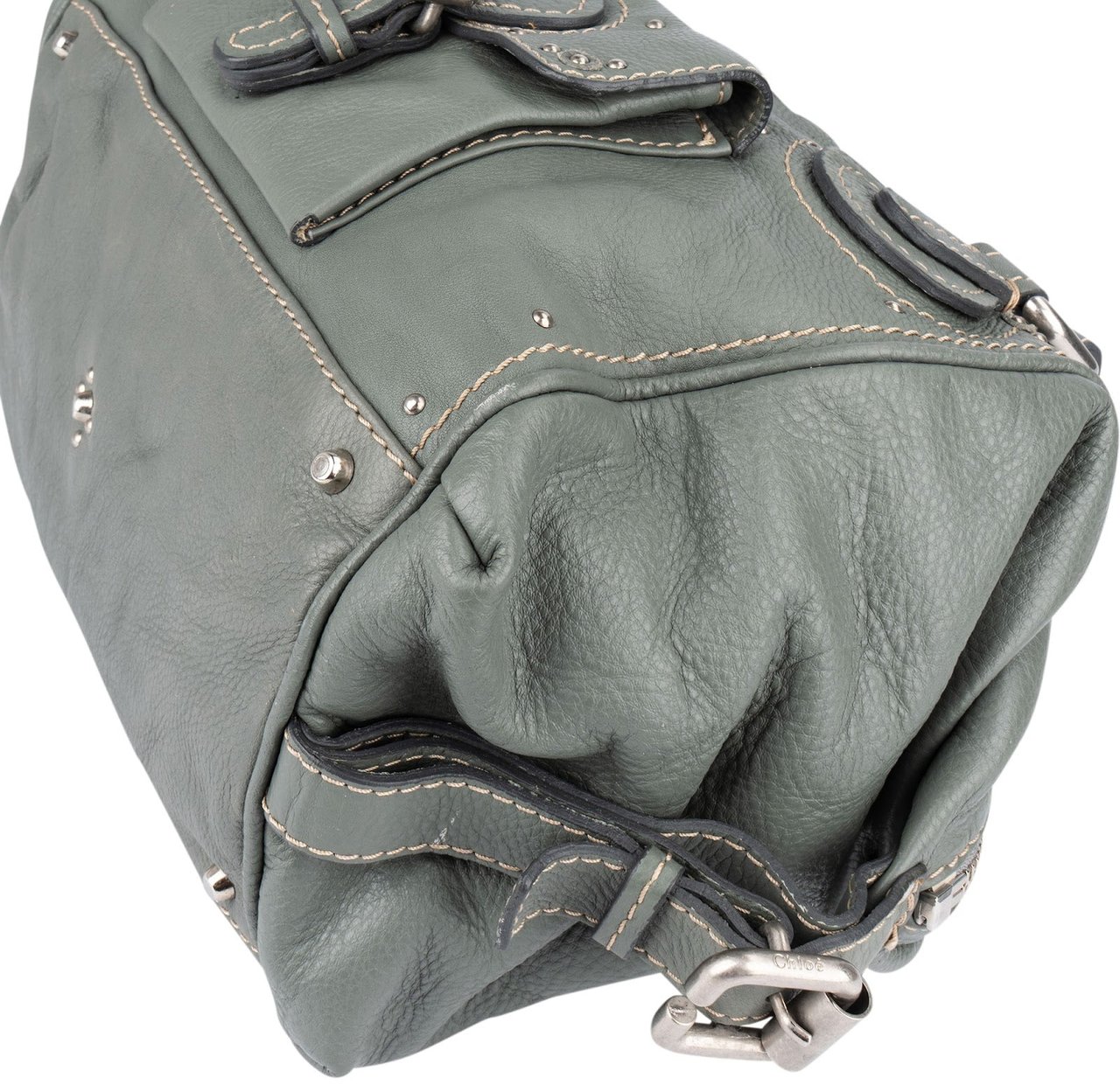 Chloé Chloé Leather Paddington Satchel Handbag Groen