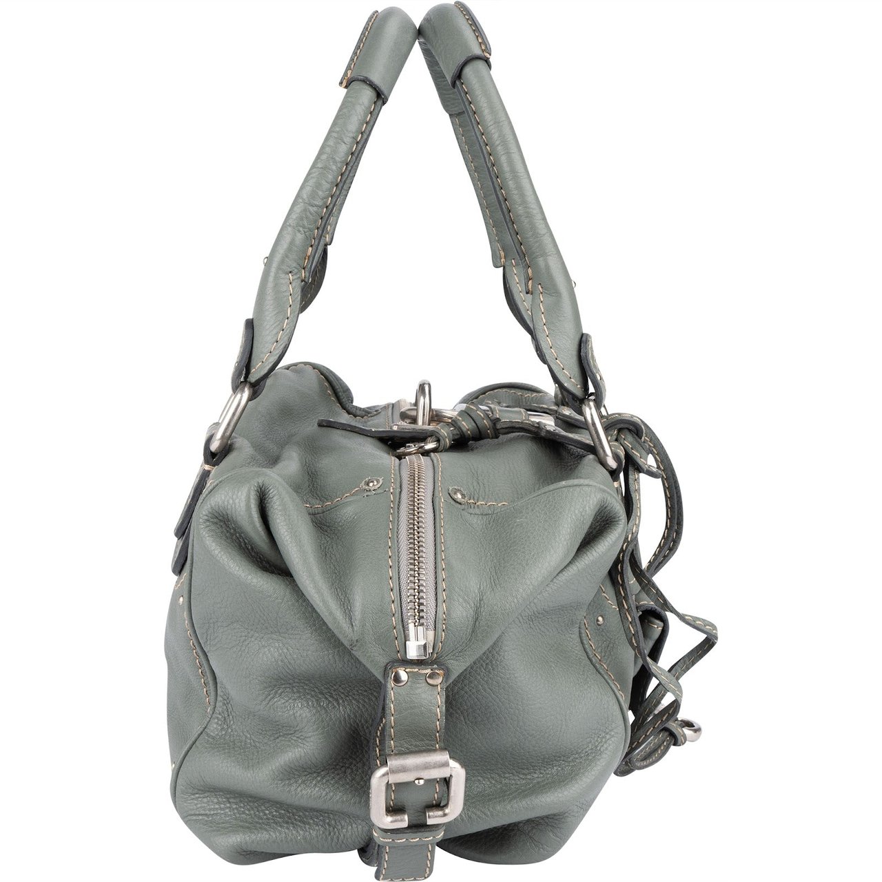 Chloé Chloé Leather Paddington Satchel Handbag Groen