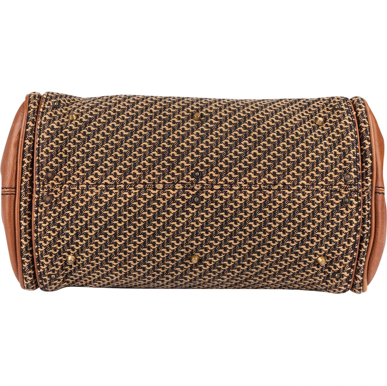 Chloé Chloé Woven Cotton Paddington Satchel Handbag Bruin