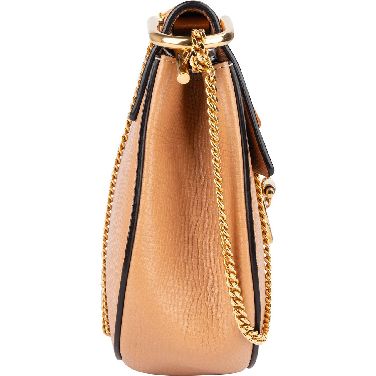 Chloé Chloé Bicolor Leather Drew Crossbody Bag Beige