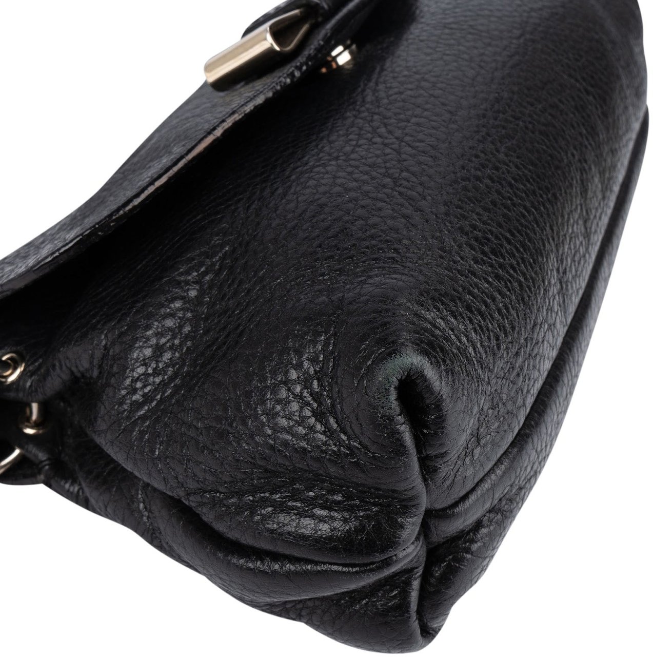 Chloé Chloé Grained Leather Lily Crossbody Bag Zwart