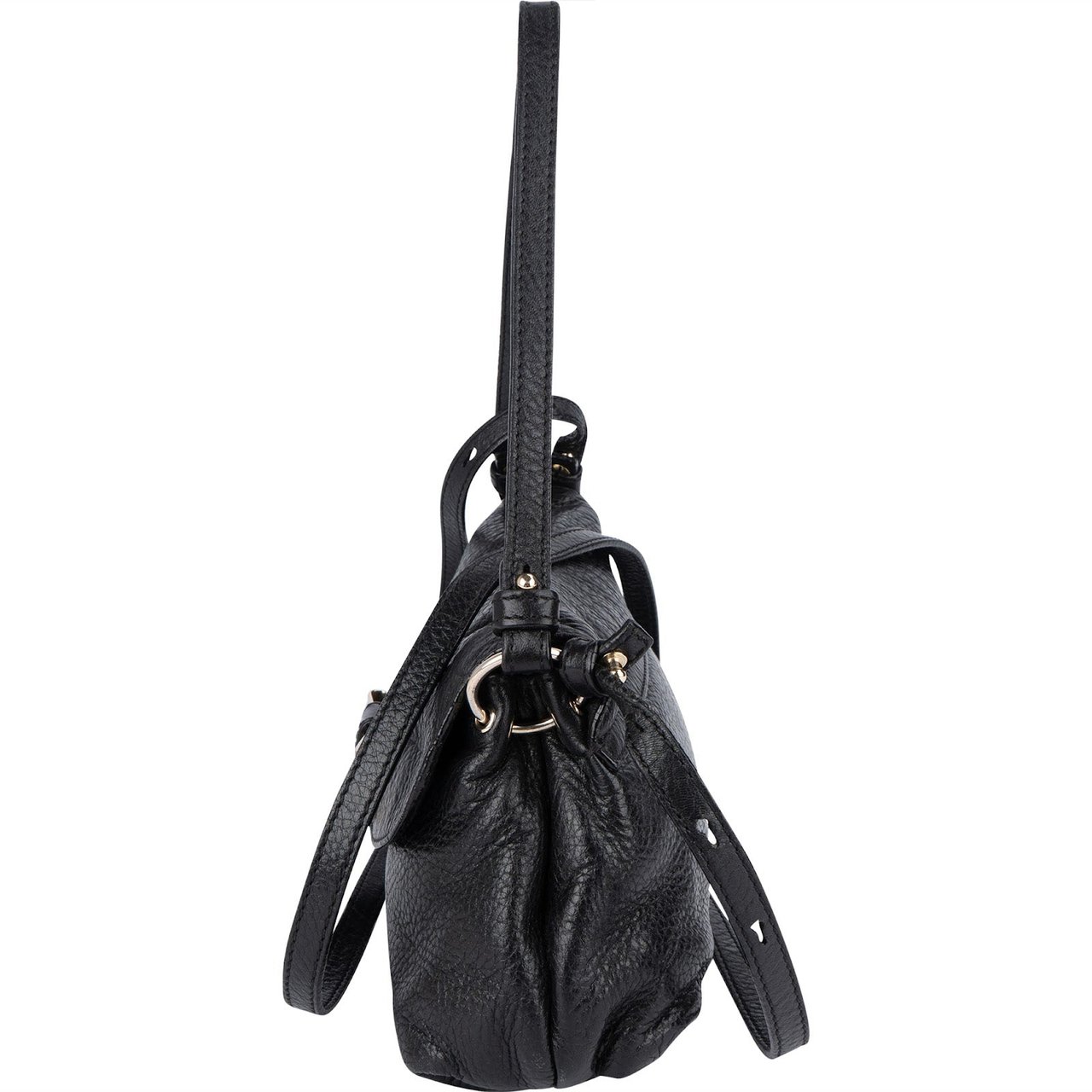 Chloé Chloé Grained Leather Lily Crossbody Bag Zwart