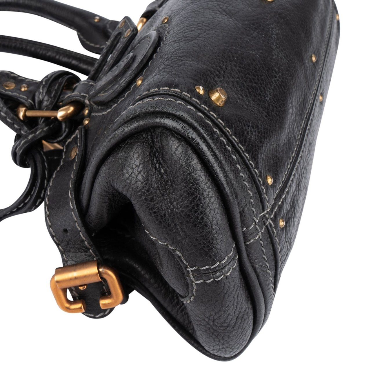 Chloé Chloé Grained Leather Small Paddington Satchel Handbag Zwart