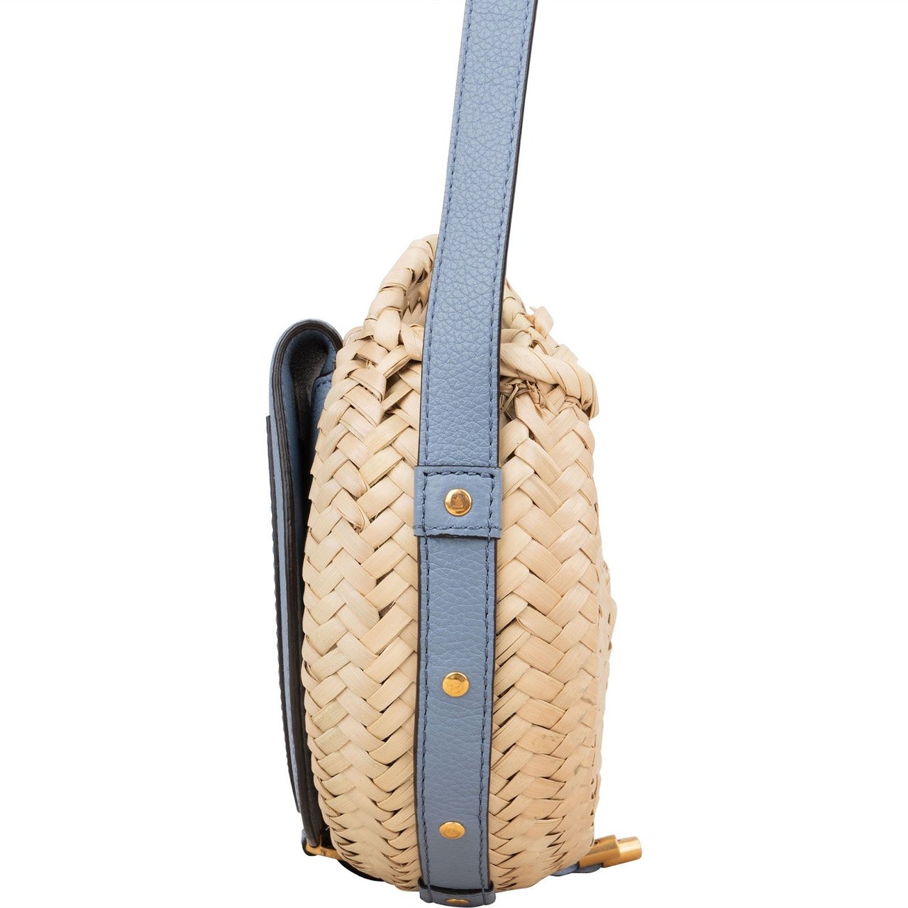 Chloé Chloé Marcie Basket Leather Crossbody Bag Beige