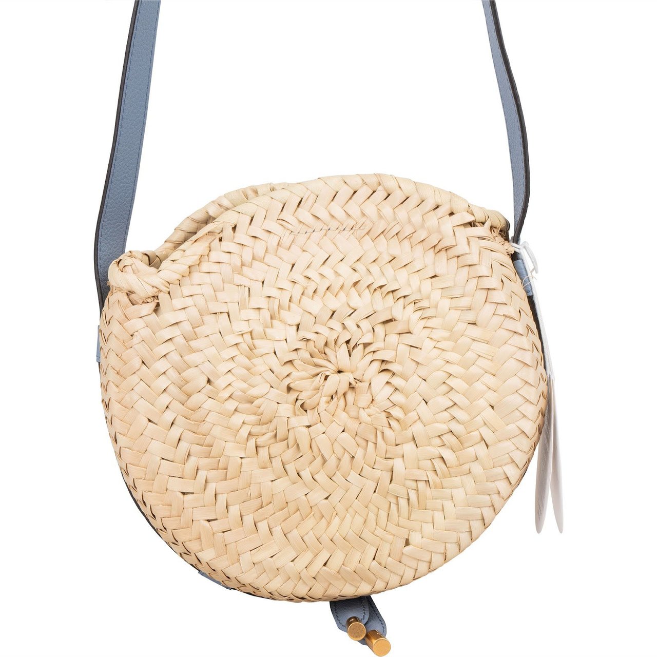 Chloé Chloé Marcie Basket Leather Crossbody Bag Beige