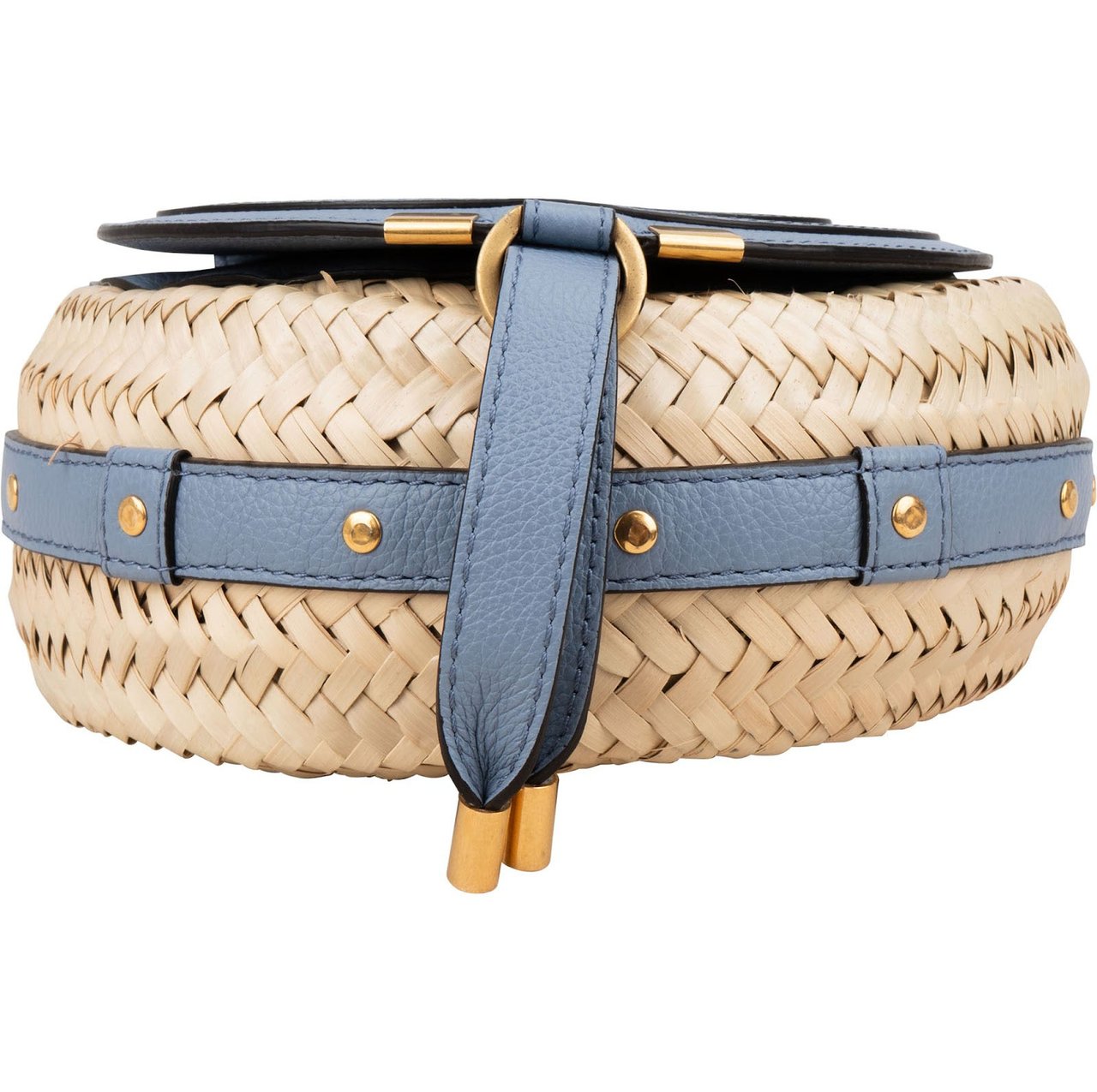 Chloé Chloé Marcie Basket Leather Crossbody Bag Beige