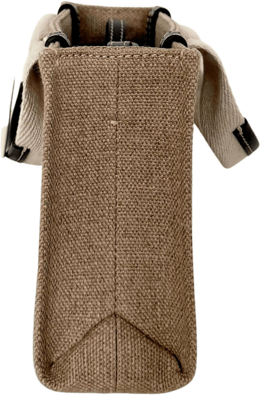 Chloé Chloé Woody Mini Tote Bag in Linen, Beige Beige