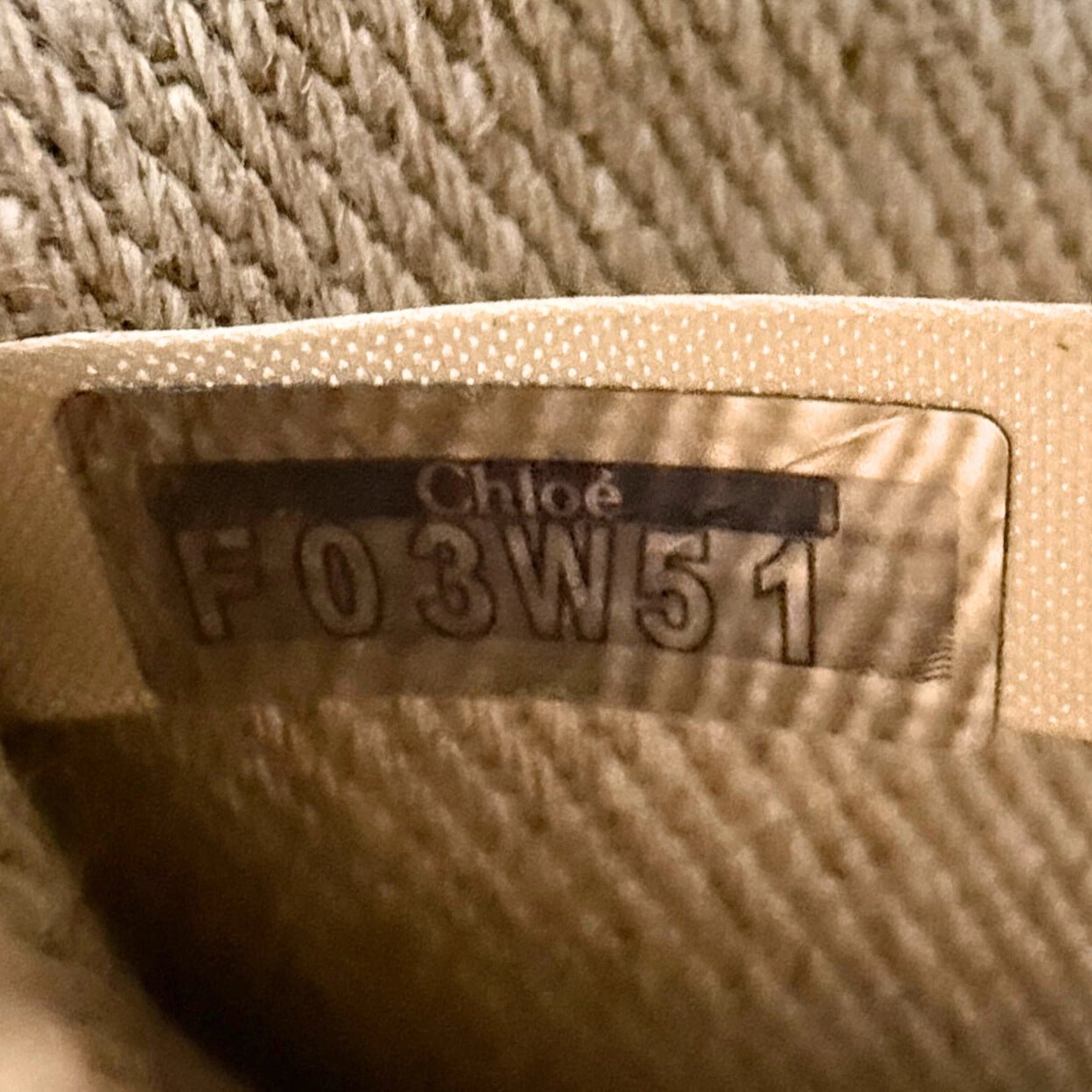 Chloé Chloé Woody Mini-Tote Bag aus Leinen Beige / neuwertig Beige