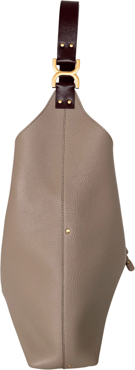 Chloé Chloé Marcie Hobo Bag aus genarbtem Leder Motty Grey / neuwertig Grijs