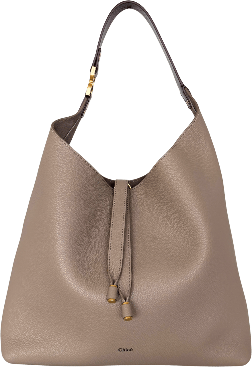 Chloé Chloé Marcie Hobo Bag aus genarbtem Leder Motty Grey / neuwertig Grijs