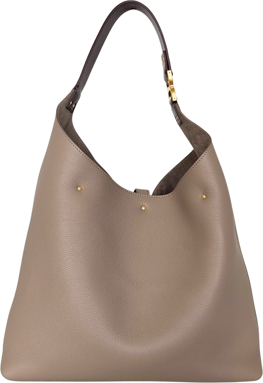 Chloé Chloé Marcie Hobo Bag aus genarbtem Leder Motty Grey / neuwertig Grijs