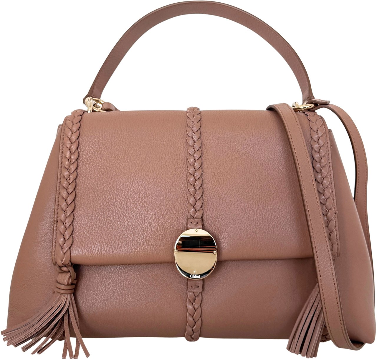 Chloé Chloé Penelope Medium Schultertasche Nude / sehr gut Beige