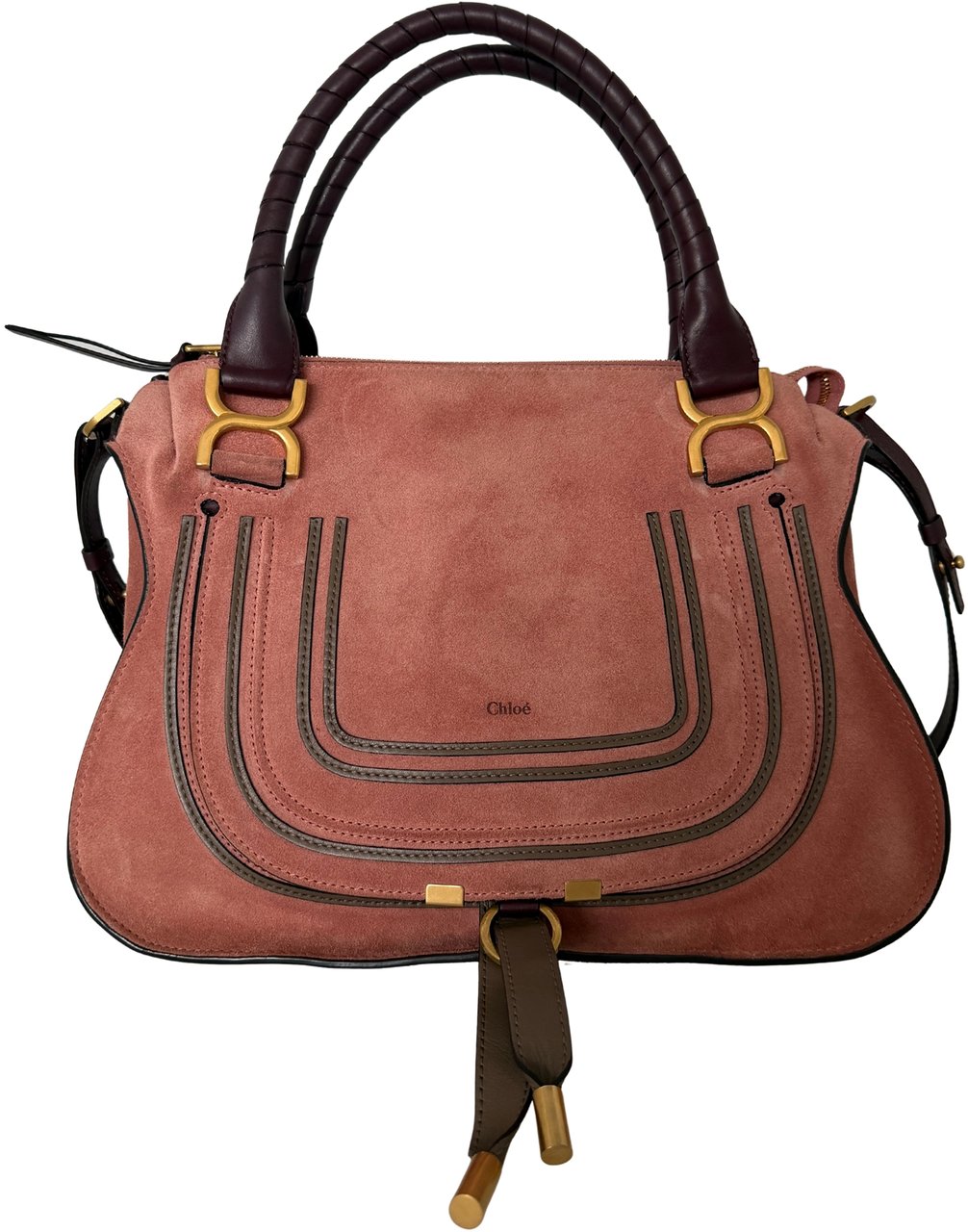 Chloé Chloé Marcie Medium Wildleder Canyon Rose / sehr gut Roze