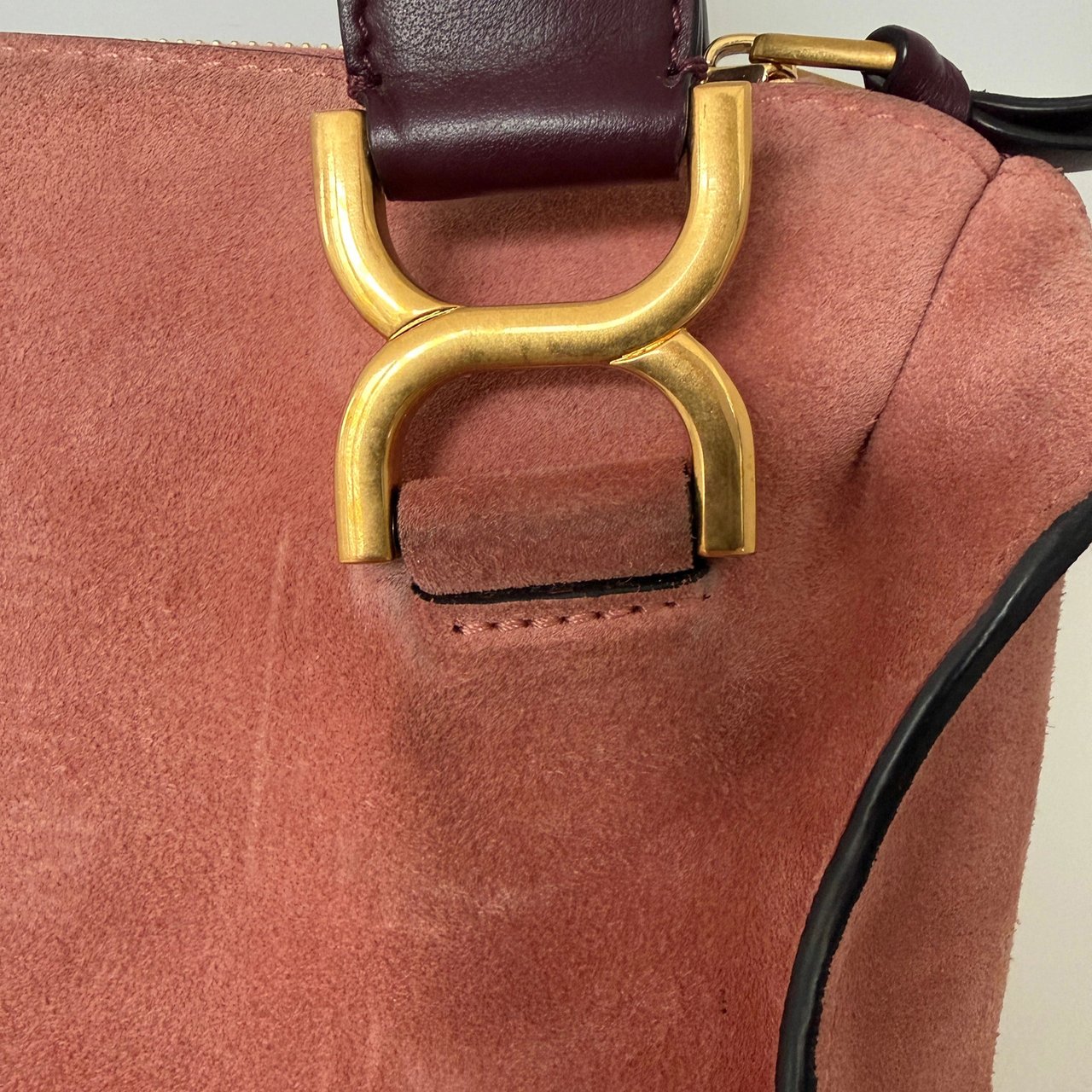 Chloé Chloé Marcie Medium Wildleder Canyon Rose / sehr gut Roze