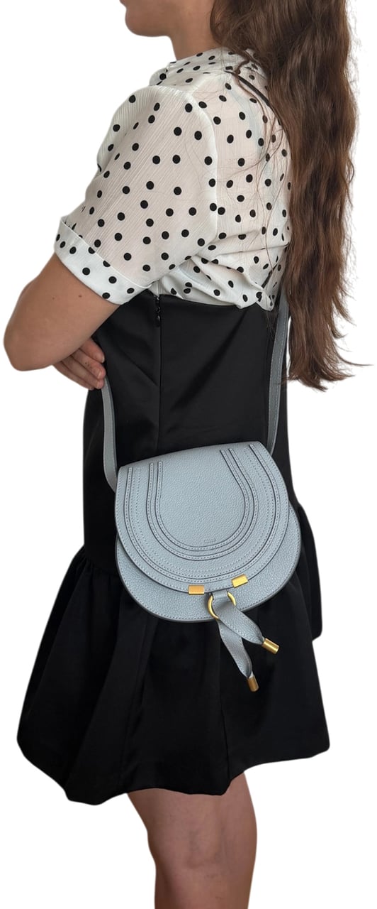 Chloé Mini Marcie Cloudy Blue Kalbsleder / neuwertig Blauw