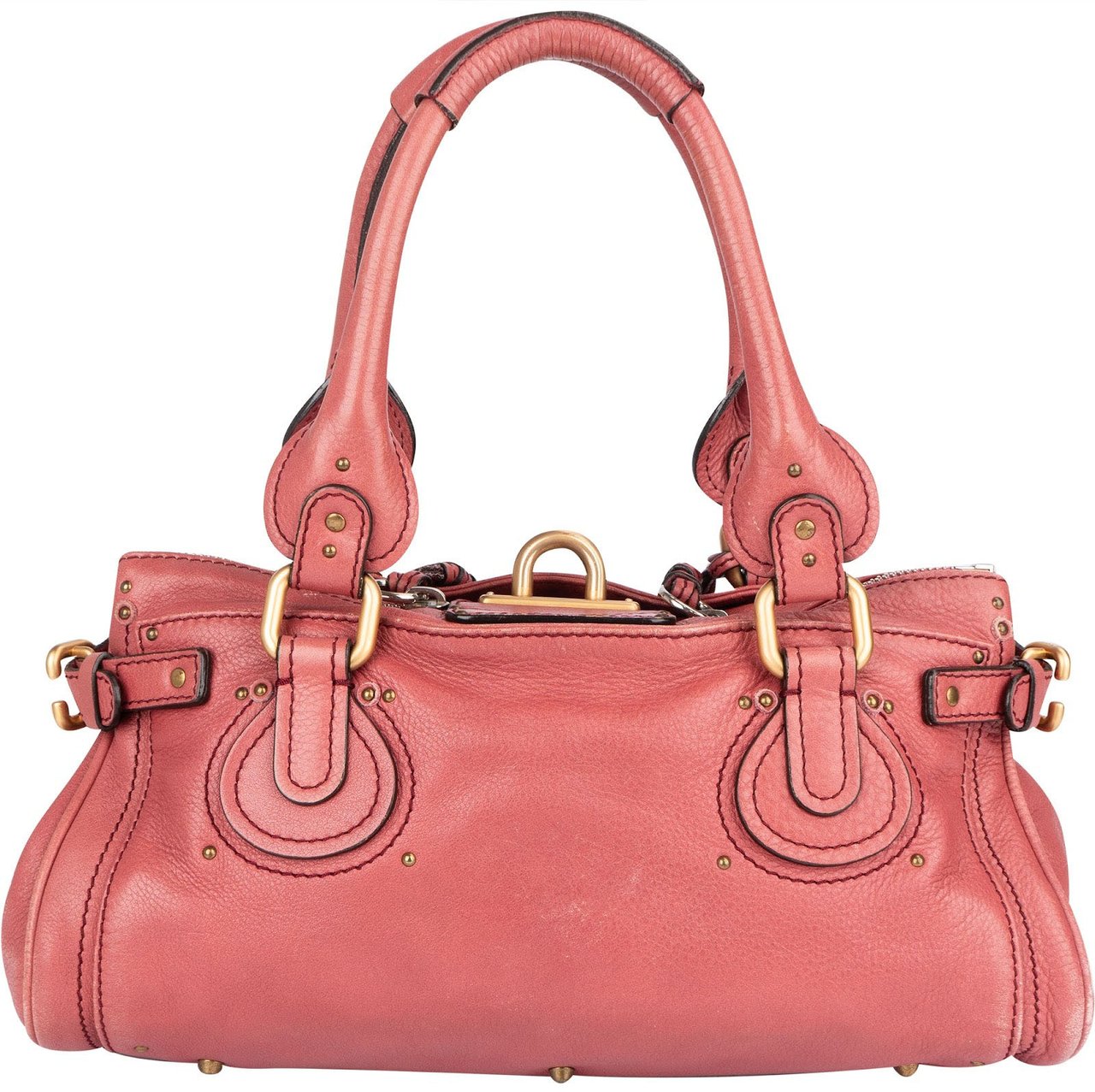 Chloé Chloé Pink Leather Paddington Satchel Handbag Rood