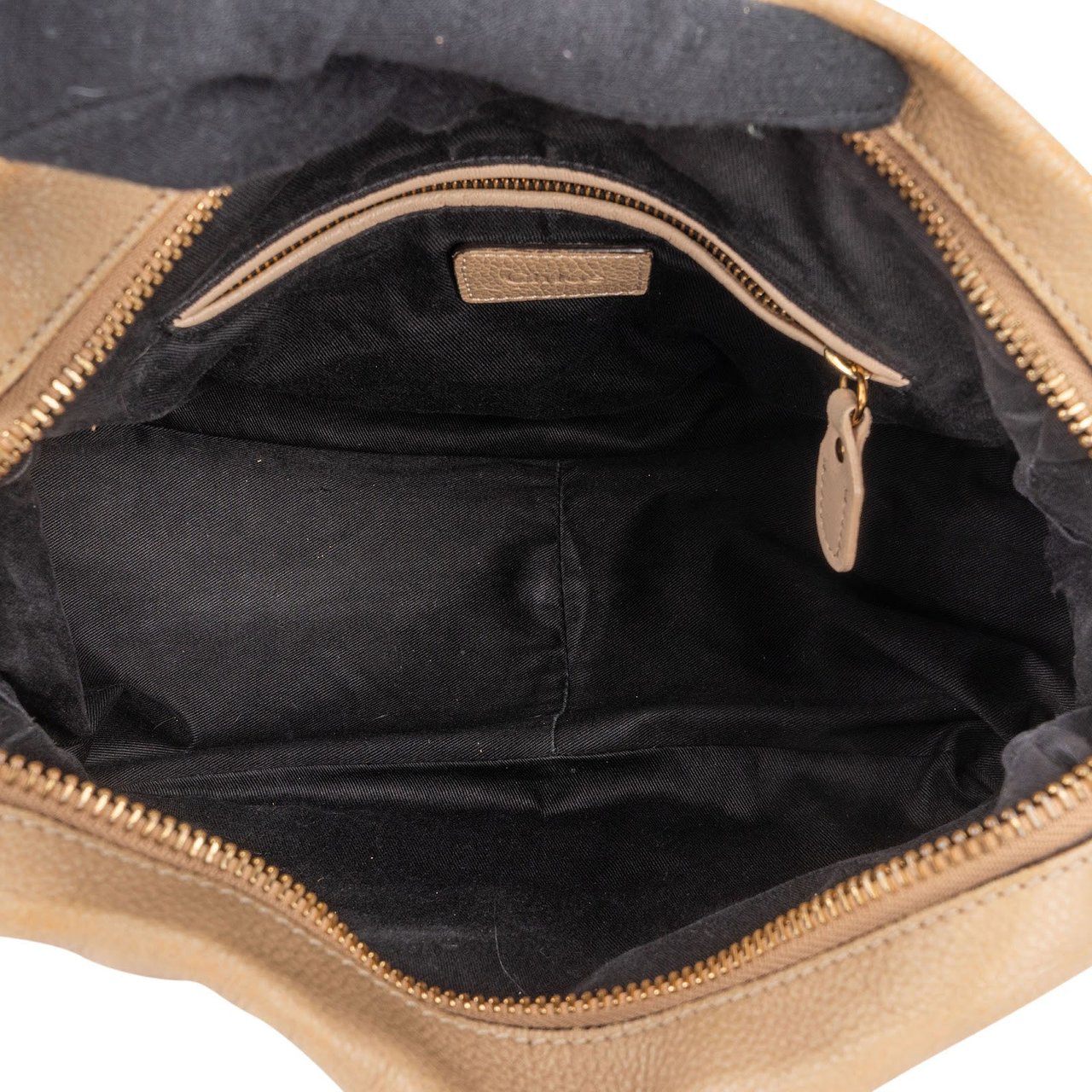 Chloé Chloé Beige Grained Leather Paraty Handbag Beige